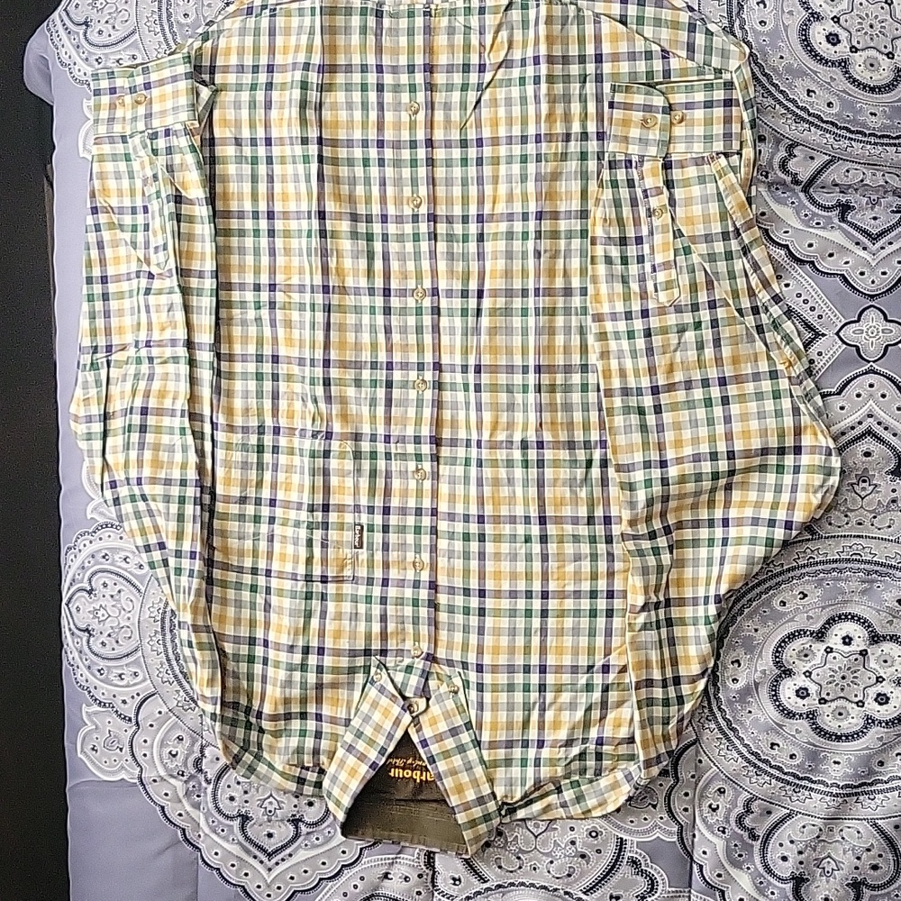 Barbour mens multi color plaid Button-up shirt